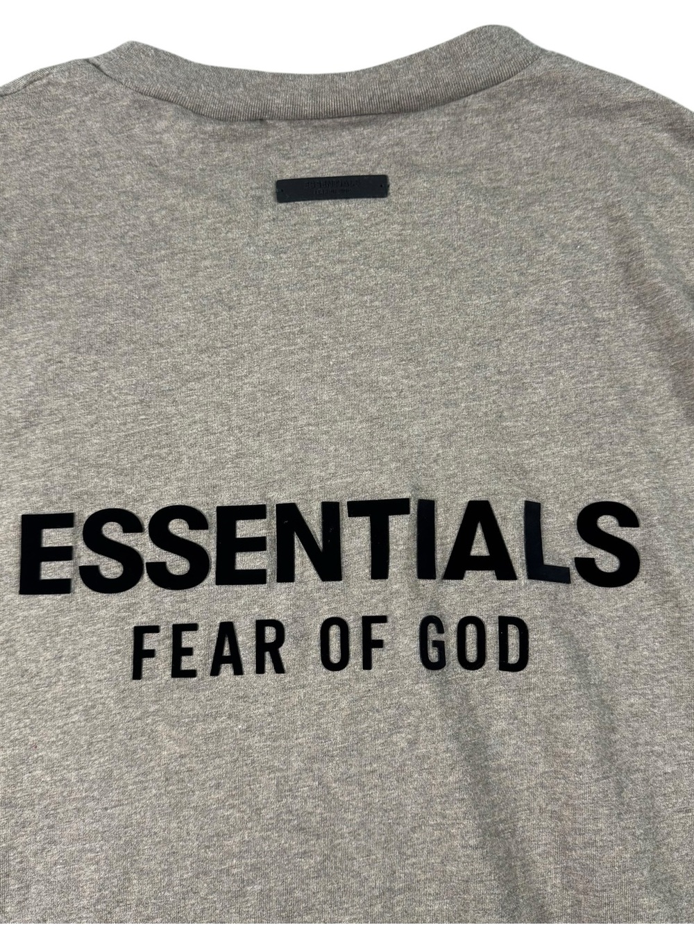 Fear of God ESSENTIALS Taupe Gray Logo Tee